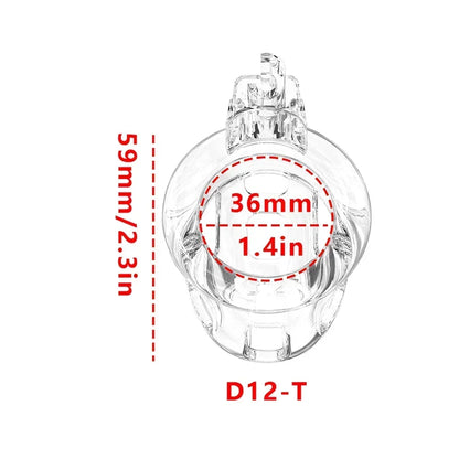 Super Soft Silicone Chastity Cage with 6 Size Base