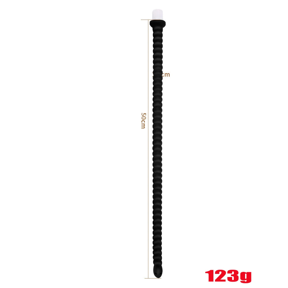 Long Anal Plug Silicone Enema Deep Butt Plug W/ Faucet Attachment