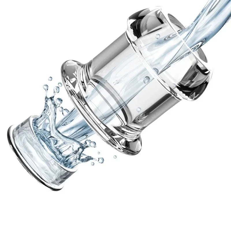 Hollow Speculum Peeking anal beads butt plug with stopper expander