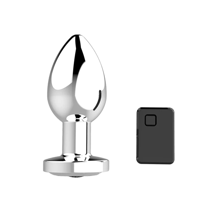 Wireless Remote Control Multi-Frequency Metal Anal Plug Vibrator