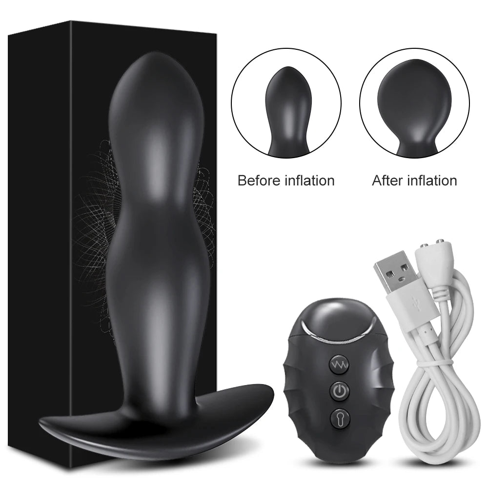 Inflatable Anal Vibrator w/ Remote Control