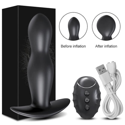 Inflatable Anal Vibrator w/ Remote Control