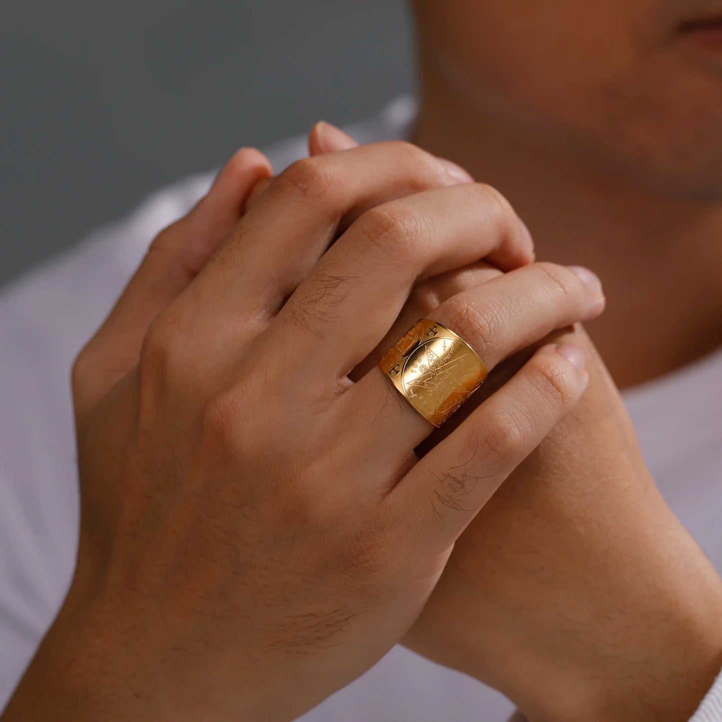 Pentagram Tetragrammaton Ring