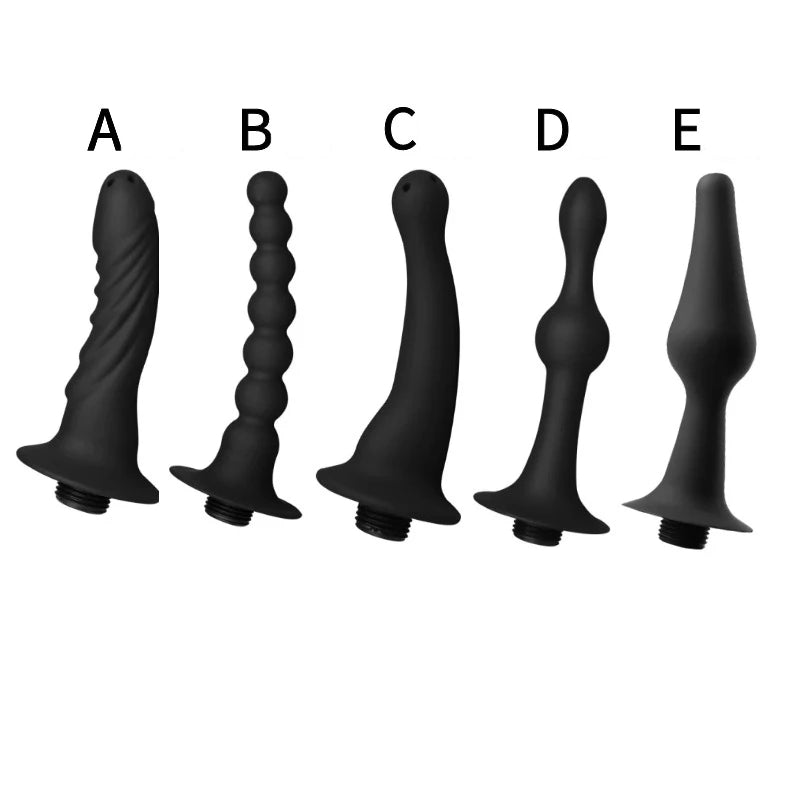 Soft Silicone Connectable Butt Plug with Shower Head