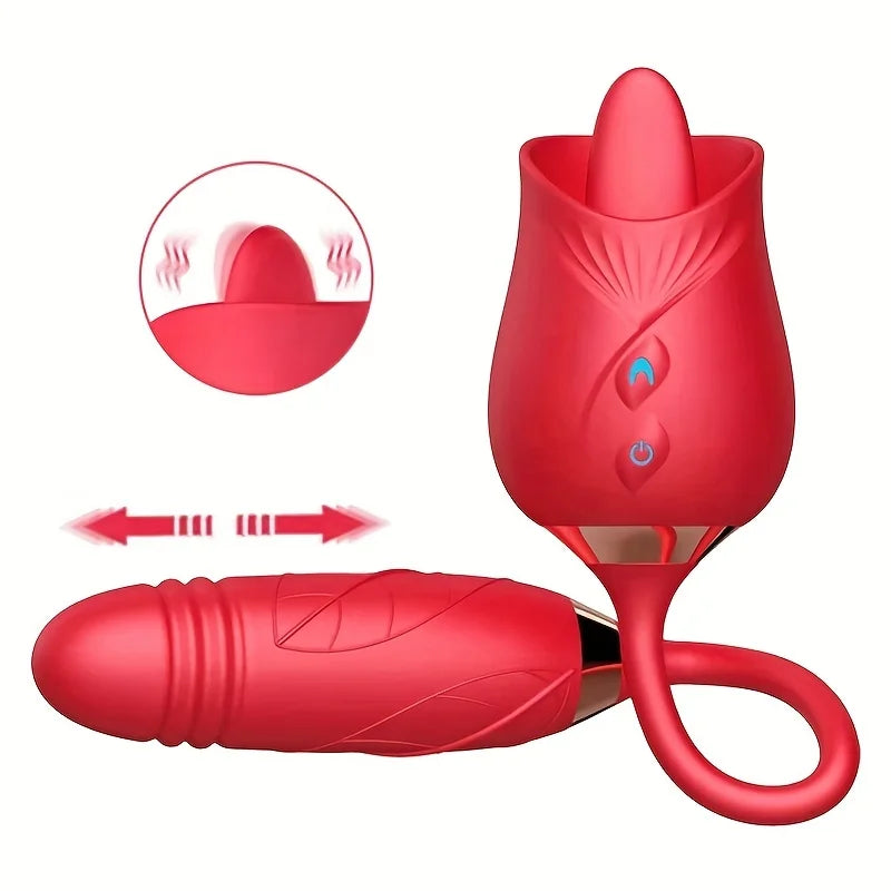 Rose Toy Vibrator For Women 3 In 1 Clitoral Stimulator