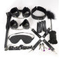 11pcs Plush Leather Handcuff Bondage Kit