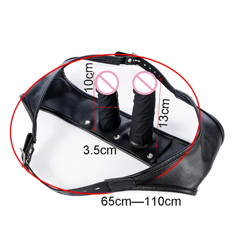 Leather Strap on Harness