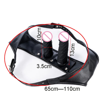 Leather Strap on Harness