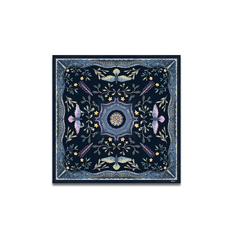 Indigo Birds Tarot Cards Tablecloth