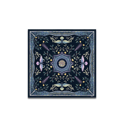 Indigo Birds Tarot Cards Tablecloth