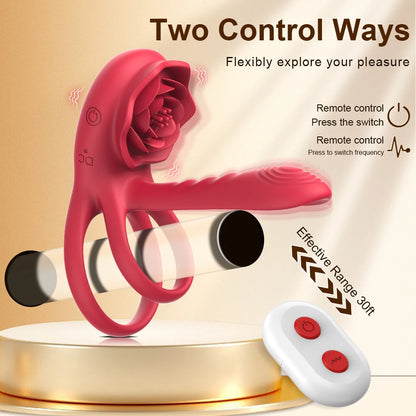 Cockring Couple Vibrator with Dual Motor