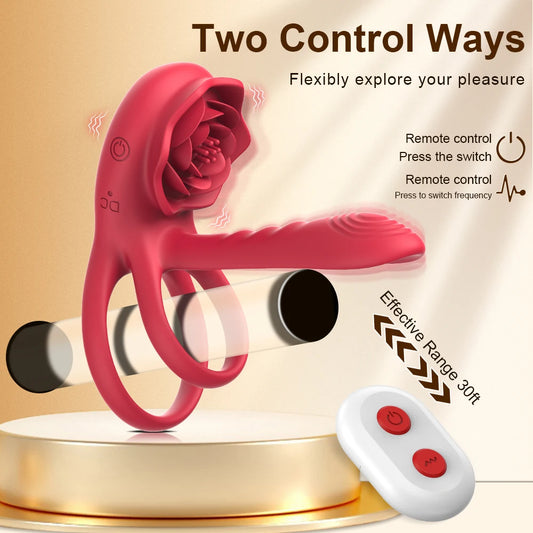 Cockring Couple Vibrator with Dual Motor