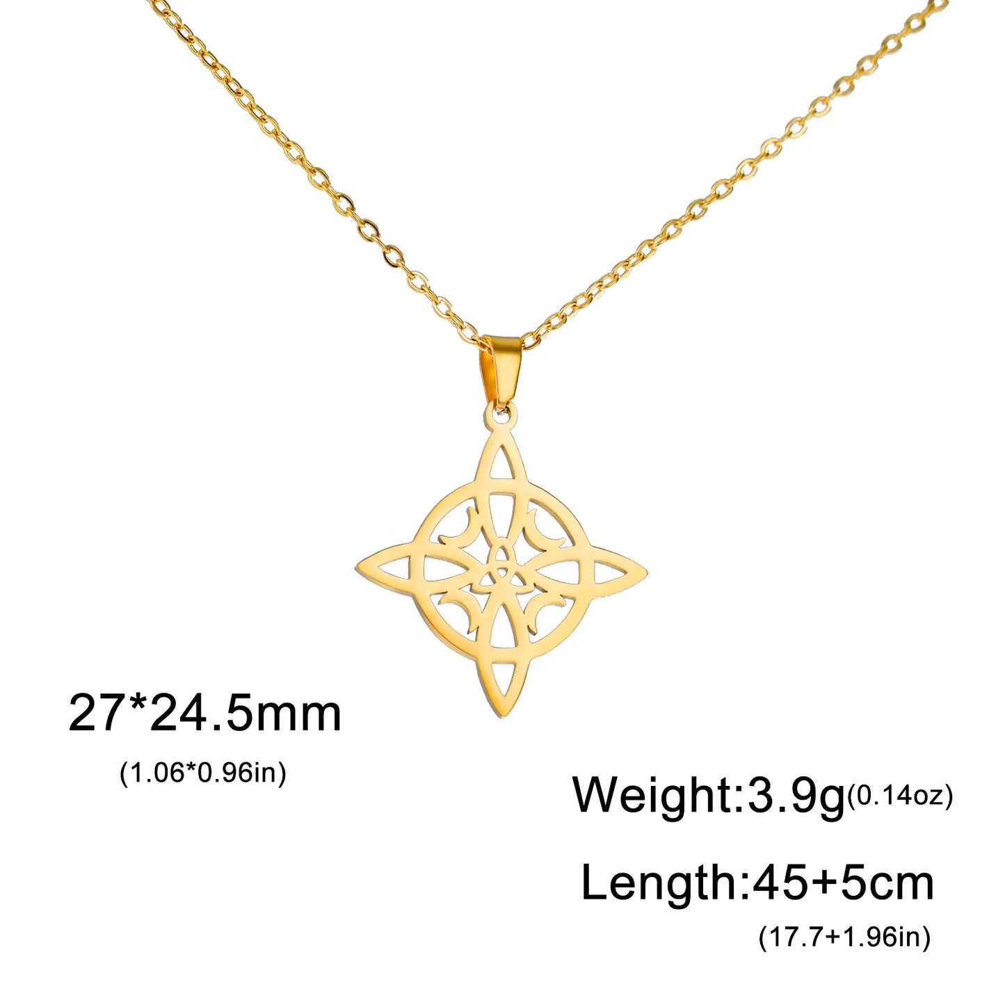 Vintage Witch Knot Necklace