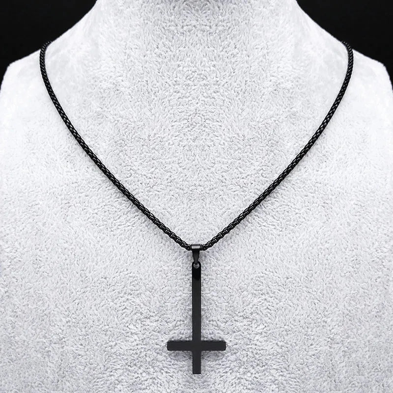 Upside Down Cross  Necklace