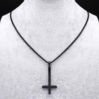 Upside Down Cross  Necklace