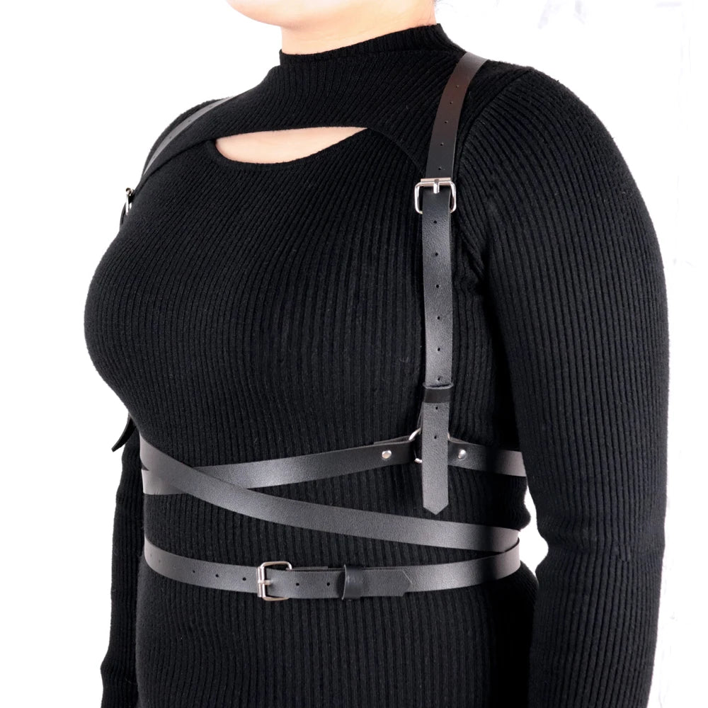 Plus Size Women Fashion Harness Belt Chest Harness Corset