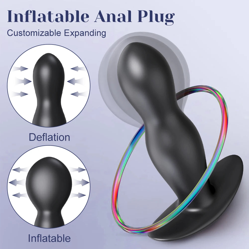 Inflatable Anal Vibrator w/ Remote Control