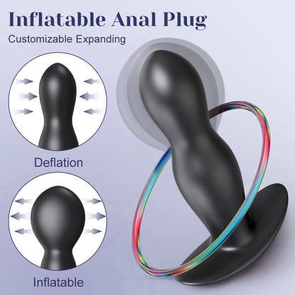 Inflatable Anal Vibrator w/ Remote Control