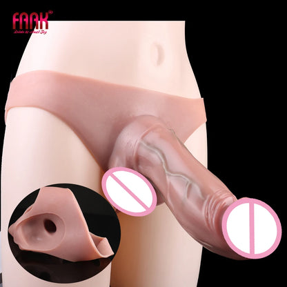 FAAK Silicone Briefs with Penis Sleeve Male Masturbator