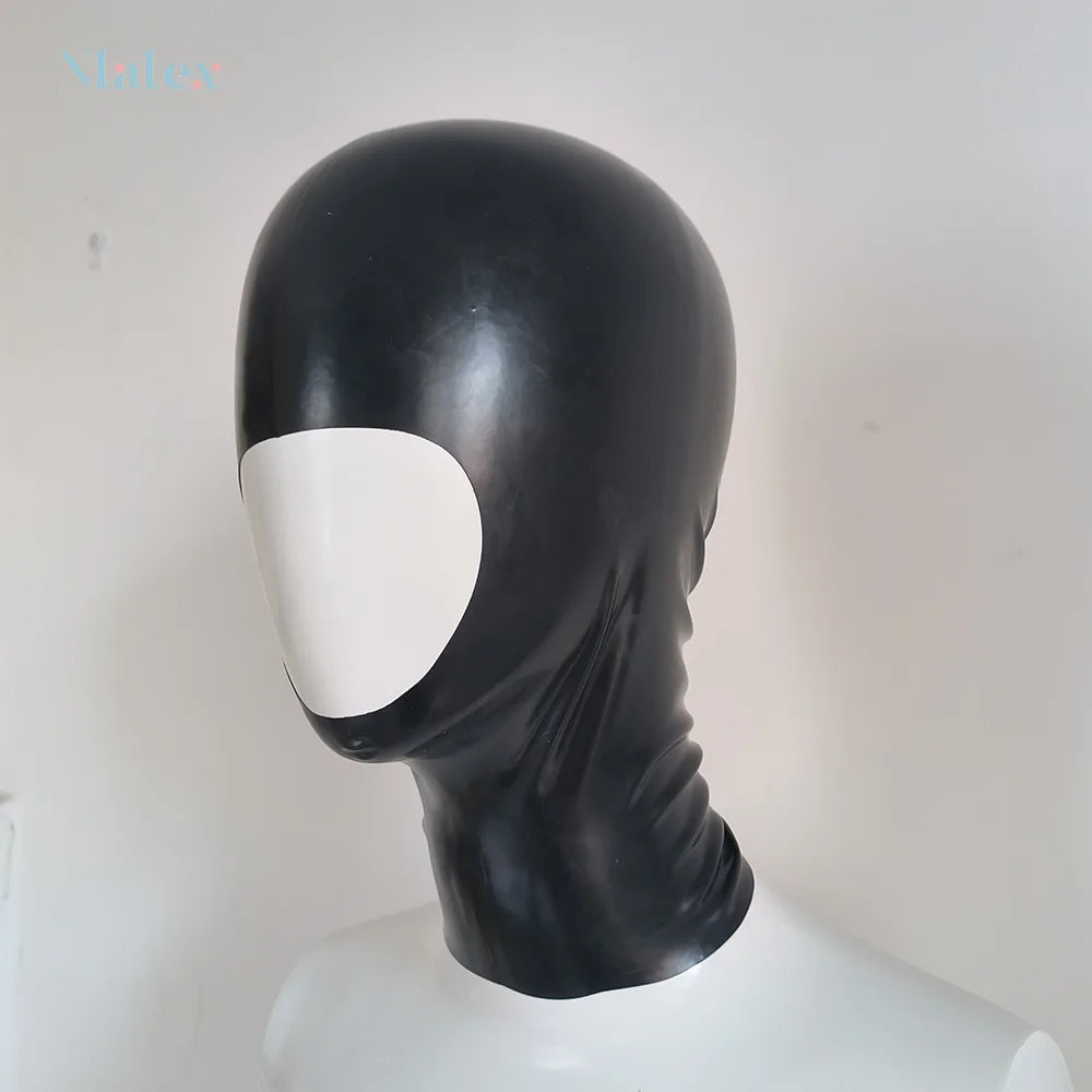 Short Style Latex Full Head Hood