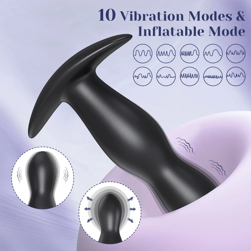 Inflatable Anal Vibrator w/ Remote Control