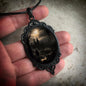 Gothic Retro Castle Cameo Necklace