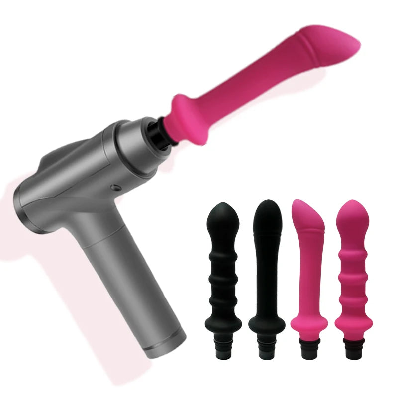 1 Pc Threaded Silicone Fascia Gun Massage Head With 3 Sizes Of Connectors, 12-13mm/15-16mm/18-19mm