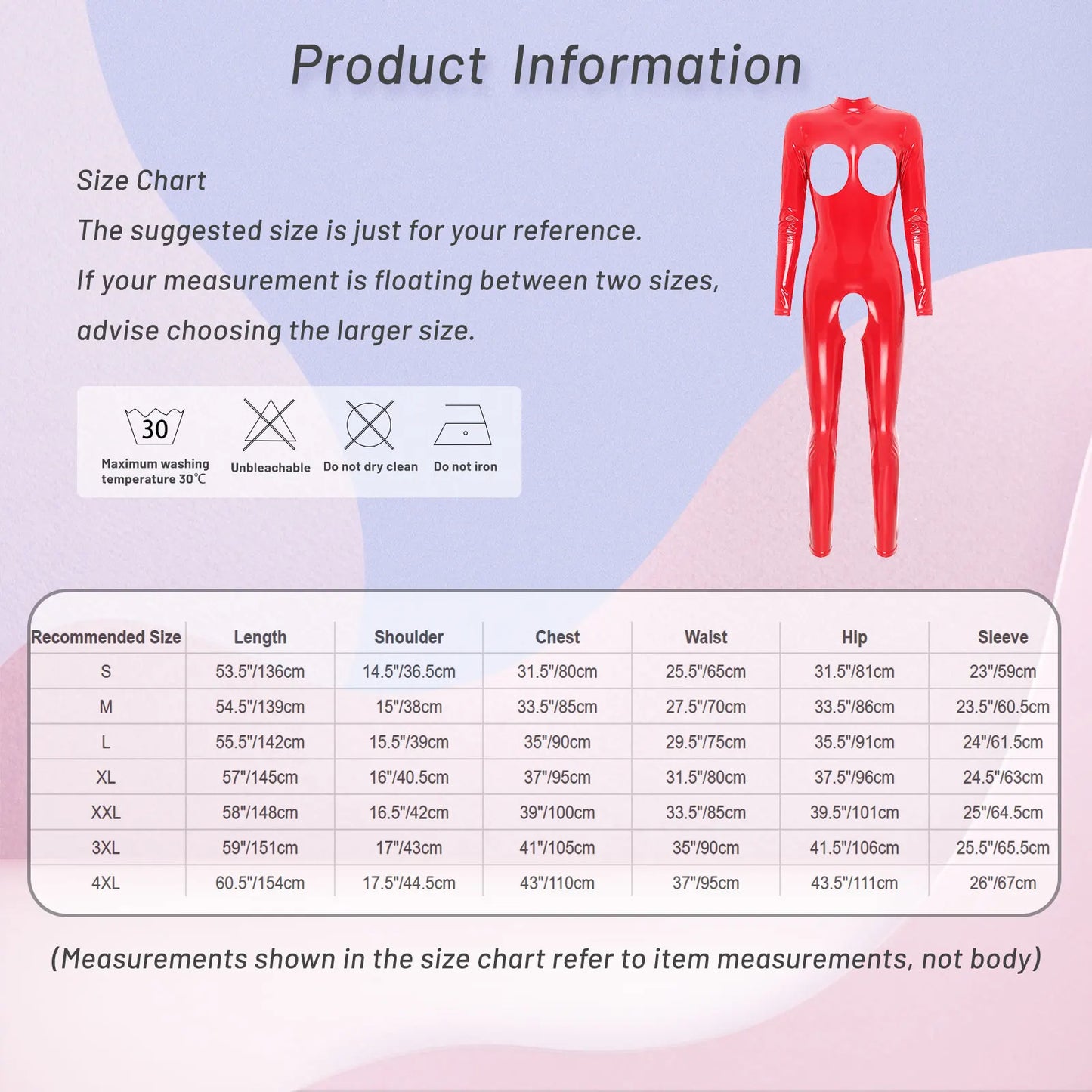 Women Hollow Out Crotchless Skinny Jumpsuit Patent Leather