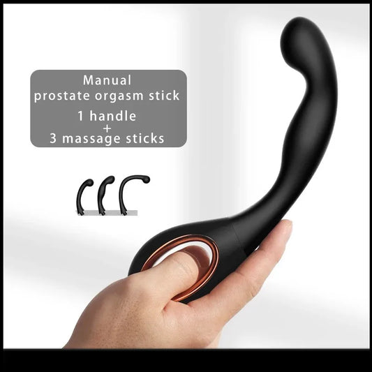 Non-Slip Manual Massager Silicone Anal Sex Toy for Enhanced Pleasure Control Method Manual