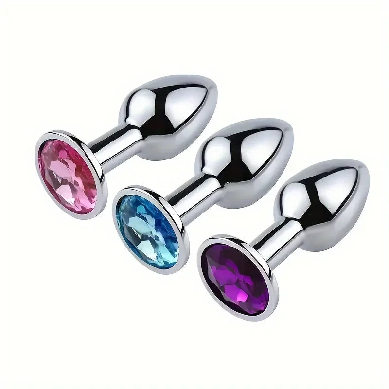 1PC Luxury Metal Butt Toys Heart Shaped