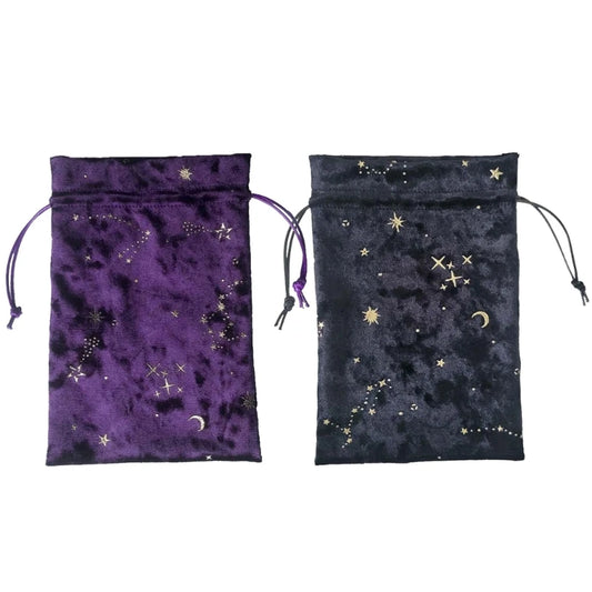 Velvet Star Moon Tarot Storage Bag
