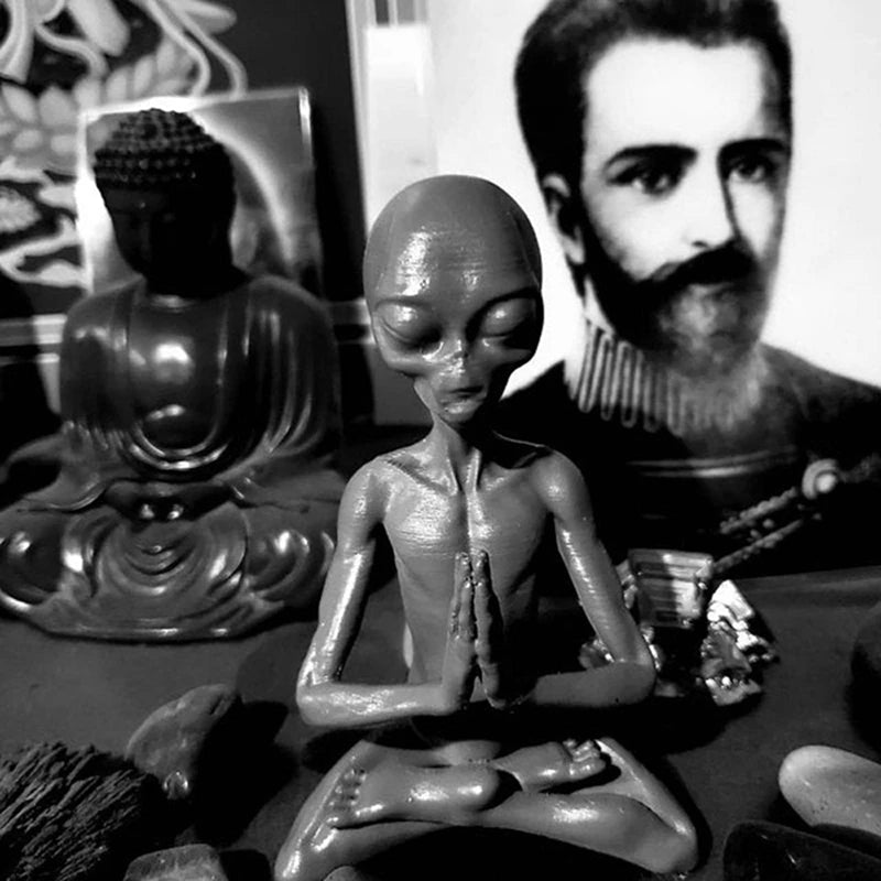 Meditation Alien Statue