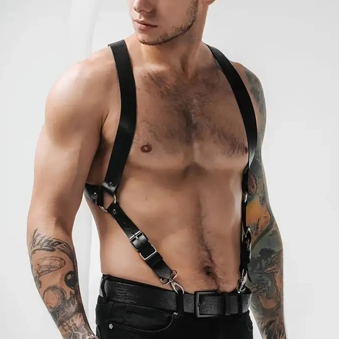Sexy Men Leather Chest Harness