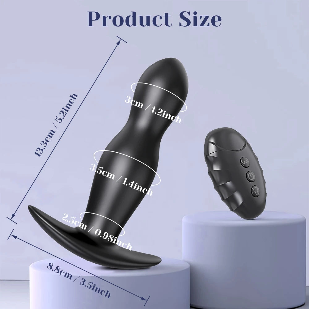 Inflatable Anal Vibrator w/ Remote Control