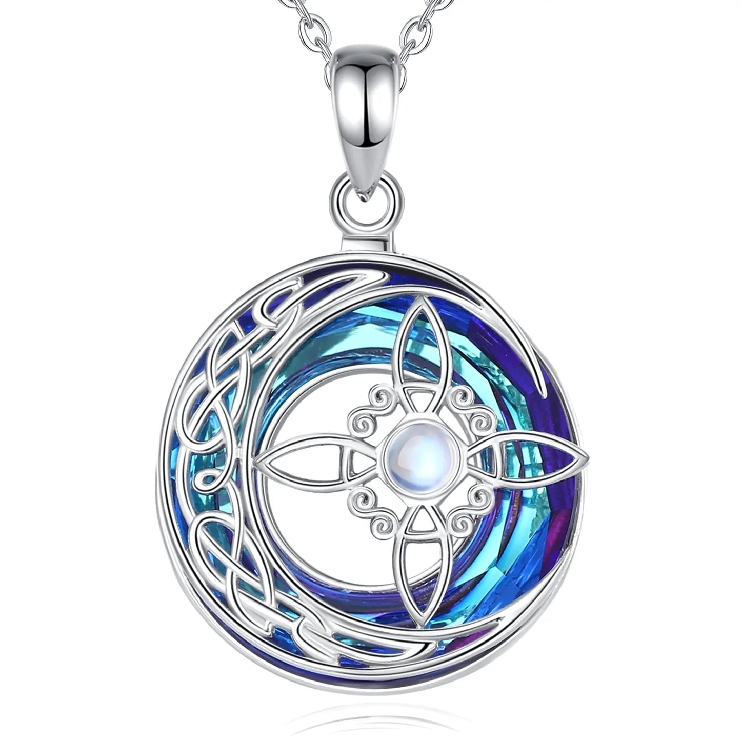 Sterling Silver Witch Knot Necklace