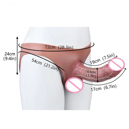 FAAK Silicone Briefs with Penis Sleeve Male Masturbator