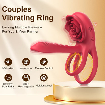 Cockring Couple Vibrator with Dual Motor