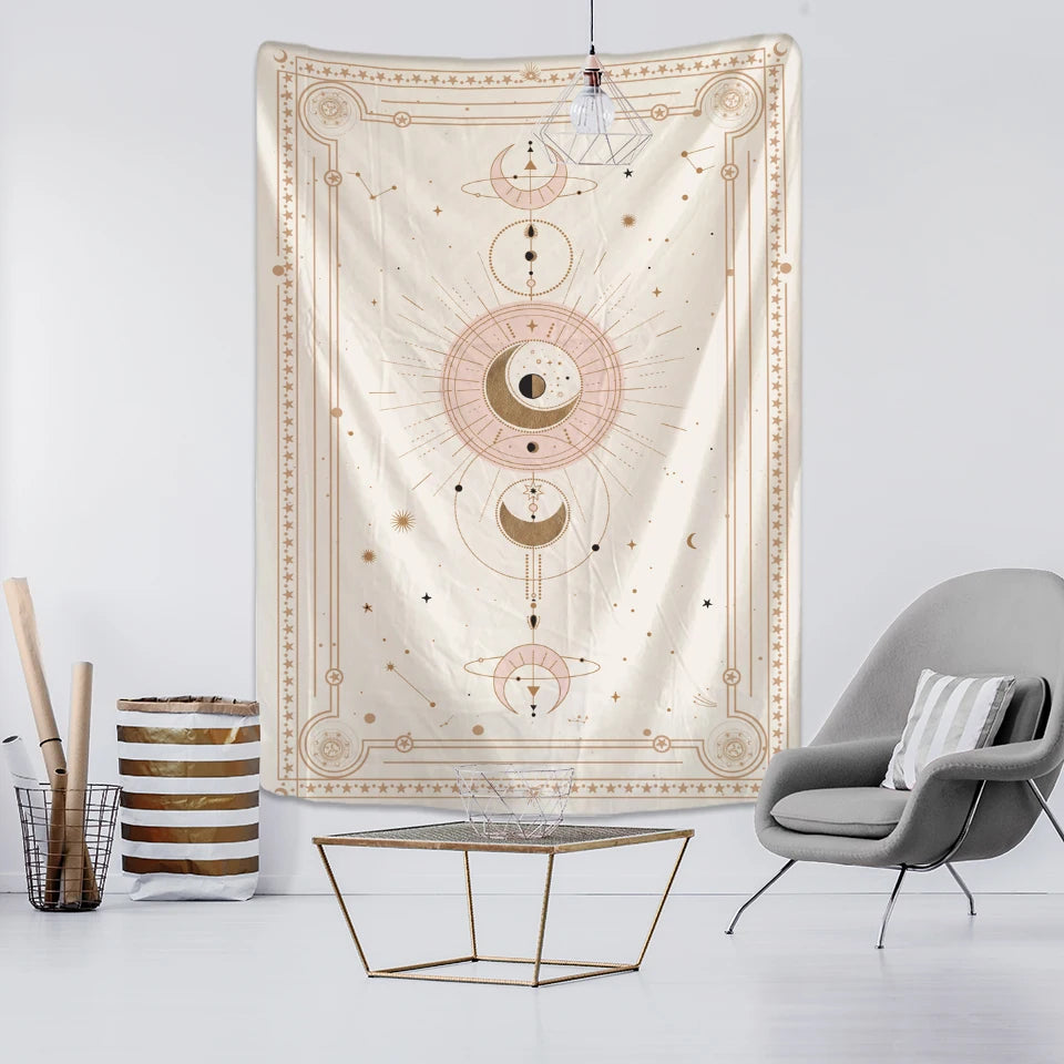 Pink Planet Tarot Tapestry