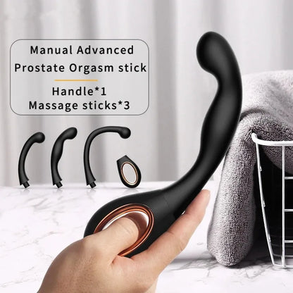 Non-Slip Manual Massager Silicone Anal Sex Toy for Enhanced Pleasure Control Method Manual