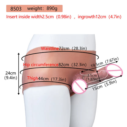 FAAK Silicone Briefs with Penis Sleeve Male Masturbator