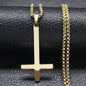 Upside Down Cross  Necklace