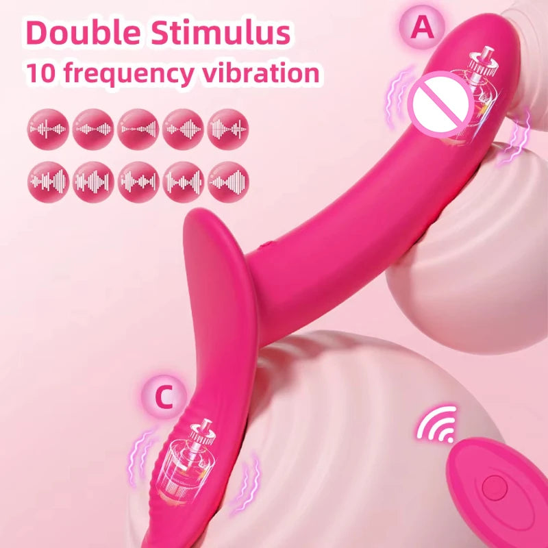 Adjustable Harness Vibrator with 10 Vibration Modes