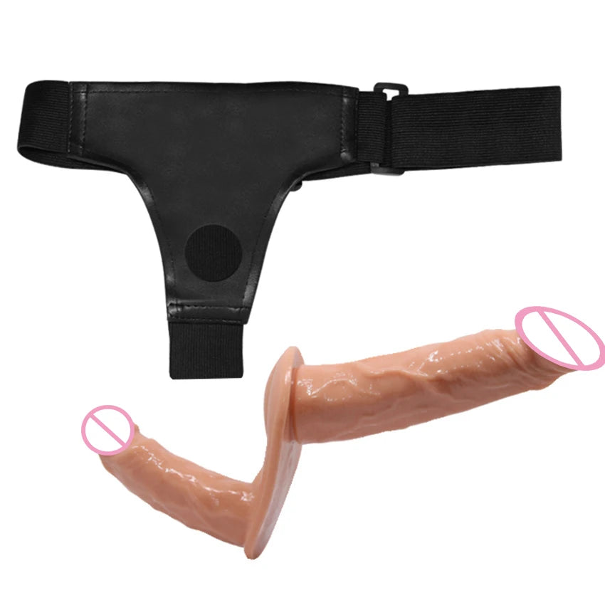 Double-Ended Penis Strap on Ultra Elastic Harness Belt