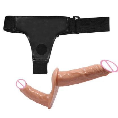 Double-Ended Penis Strap on Ultra Elastic Harness Belt