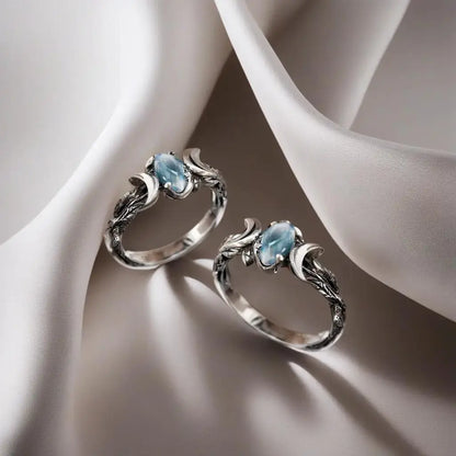 Triple Moon Goddess Ring