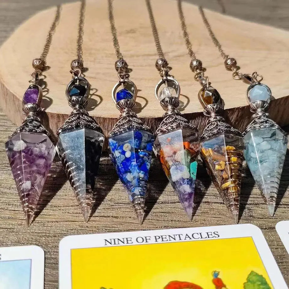 Resin Crystal Pendulums for Dowsing Divination