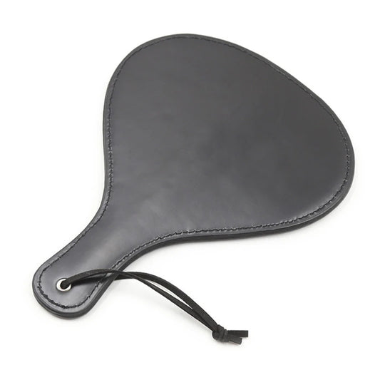 23CM Round Black PU Leather Spanking paddle