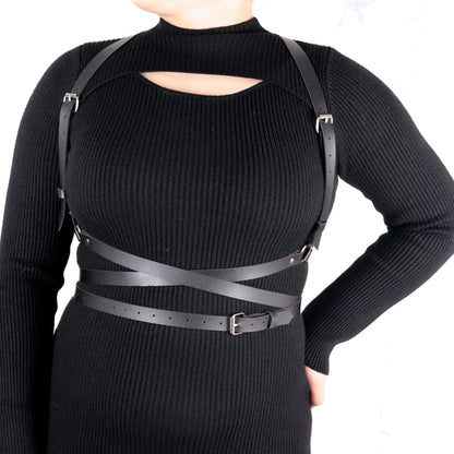 Plus Size Women Fashion Harness Belt Chest Harness Corset