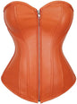 caudatus Ladies Faux Leather Corsets w/ zipper