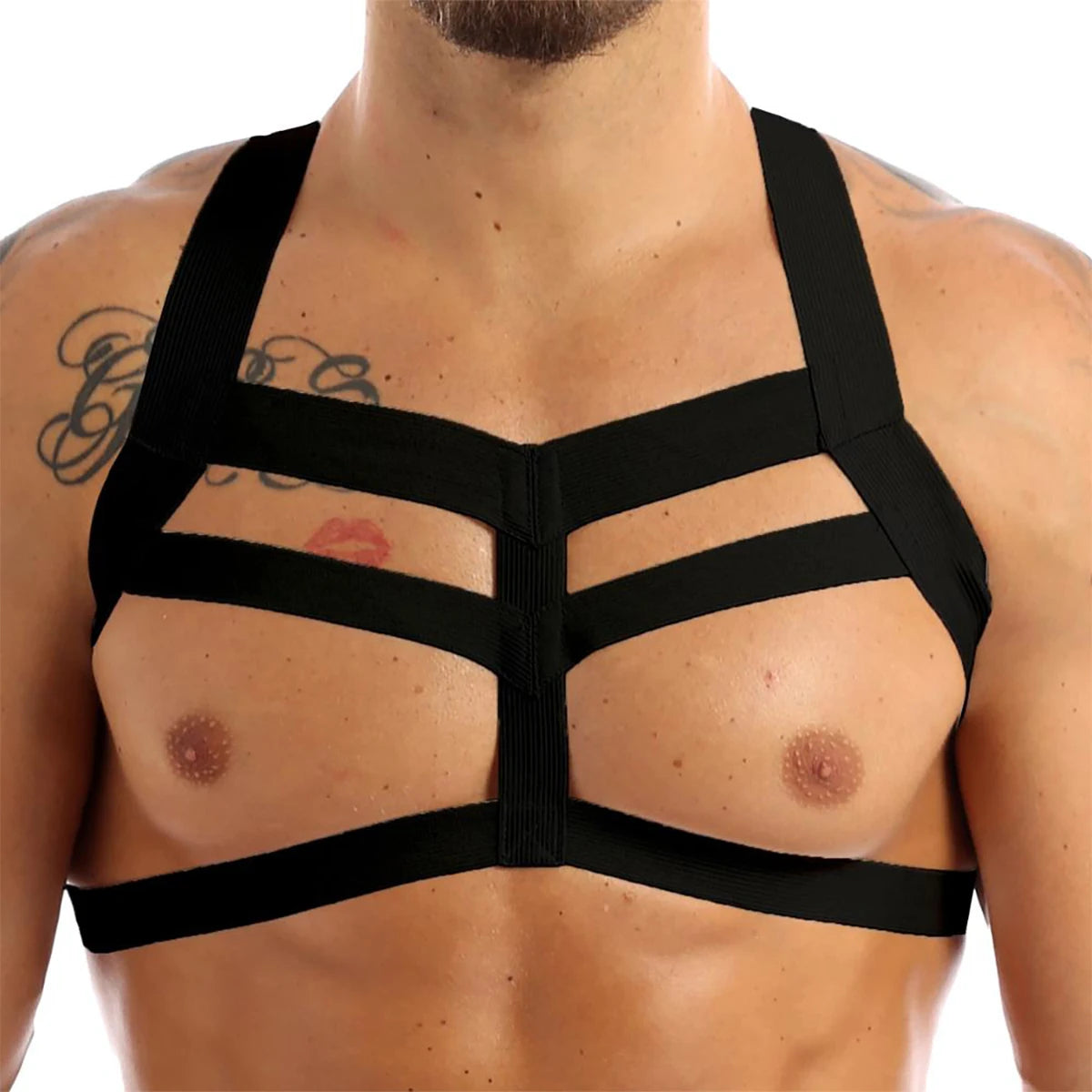 Sexy Men Leather Chest Harness